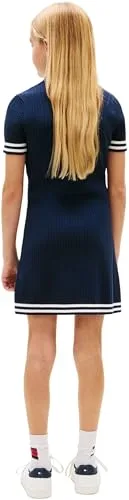 Tommy Hilfiger ▫️ Vestido de malha SS Kg0kg09308 para meninas (conjunto de 1) 3