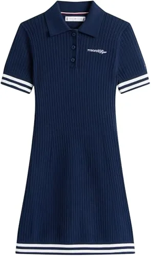 Tommy Hilfiger ▫️ Vestido de malha SS Kg0kg09308 para meninas (conjunto de 1) 6