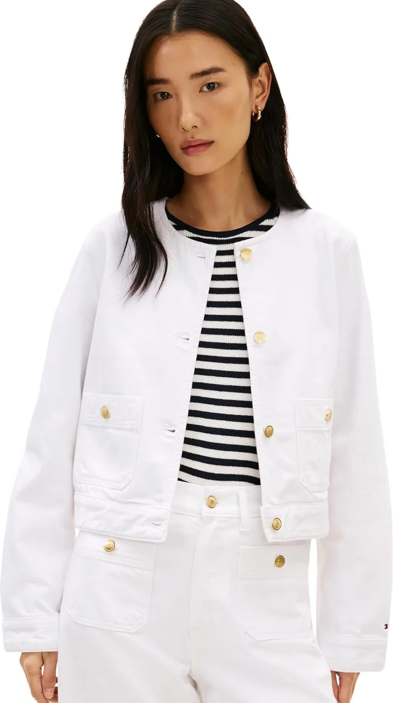Tommy Hilfiger ▫️ Dnm Clr Lady Jacket Ls Ww0ww48591 Outros casacos para mulher