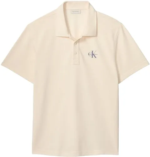 Calvin Klein ▫️ SS Easy Monólogo Casual Pique Po Lv04rf209g Polos para Homem 5