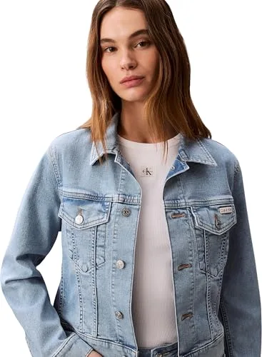 Calvin Klein ▫️ Ls Classic Trucker Coastal Light Lv047f672g Casacos para mulher 4