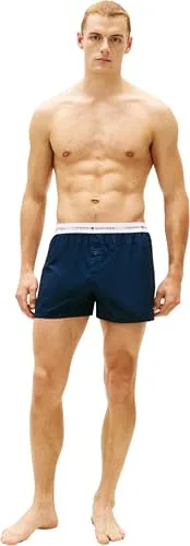 Tommy Hilfiger ▫️ 2p Woven Boxer Um0um03871 Cuecas tipo boxer para homem (conjunto de 2) 6