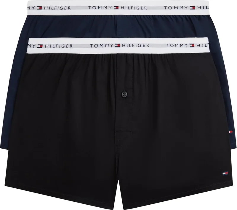 Tommy Hilfiger ▫️ 2p Woven Boxer Um0um03871 Cuecas tipo boxer para homem (conjunto de 2)