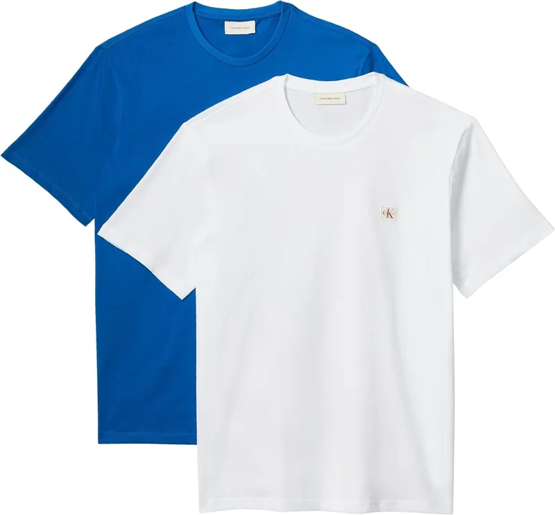 Calvin Klein ▫️ SS Badge tee 2pk Lv04rd248g T-Shirts para homem