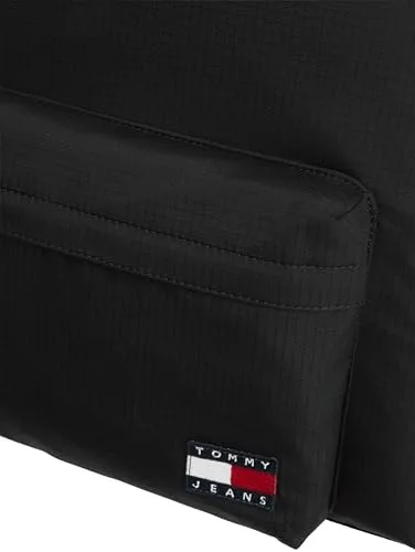 Tommy Jeans ▫️ Mochila para homem Daily Ripstop com bolso exterior, Preto (Black), Tamanho único 4