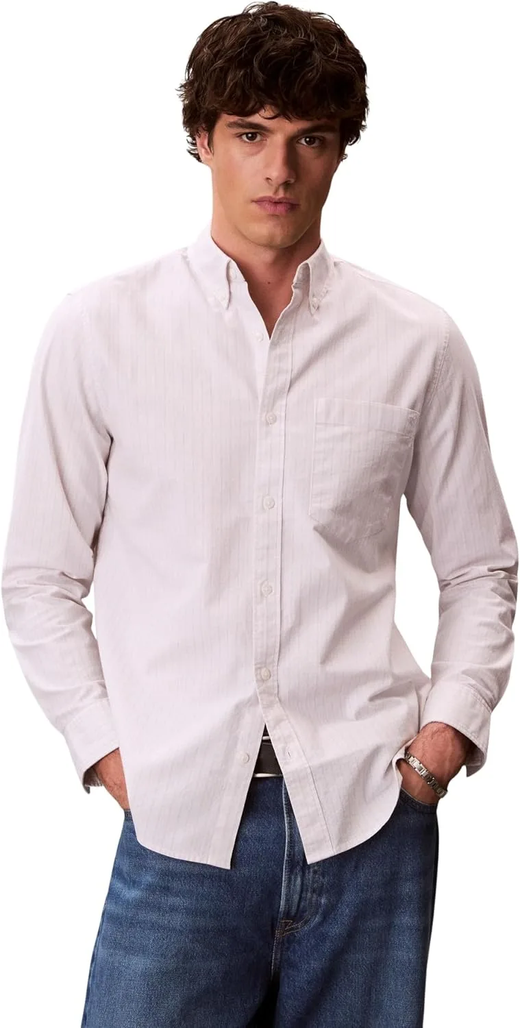 Calvin Klein ▫️ LS Yd Stripe Oxford Classic Shir Lv04rf100g Outras camisas para homem