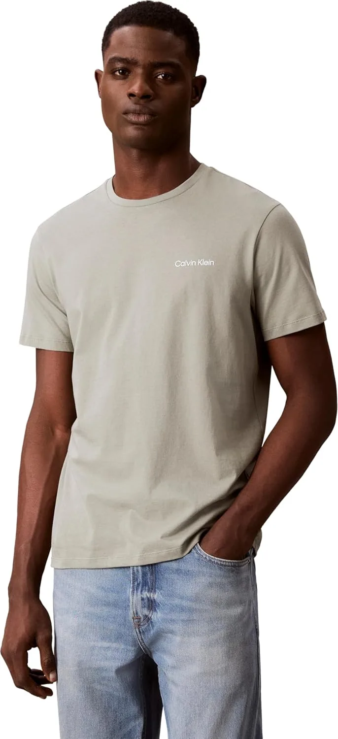 Calvin Klein ▫️ Camisola SS Micro Logo com gola redonda Lv04lc255g - Camisolas para homem