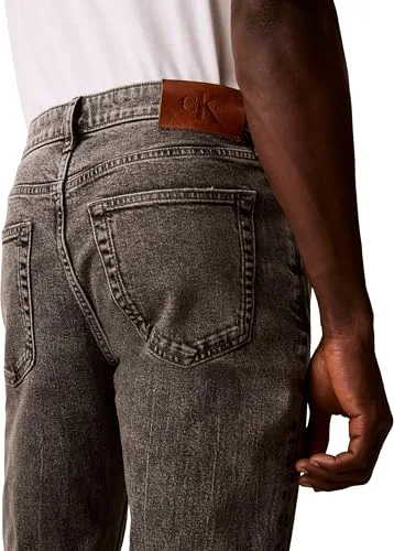 Calvin Klein ▫️ Slim Taper Oyster Grey Jean Lv04rf928g - Calças de ganga para homem 3