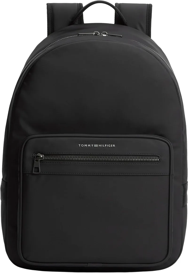 Tommy Hilfiger ▫️ TH Repreve Backpack Am0am14148, Mochila para homem, Preto (preto), Tamanho único
