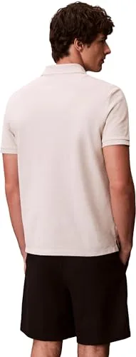 Calvin Klein ▫️ Polo de manga curta para homem, com monograma, em piqué de algodão 2