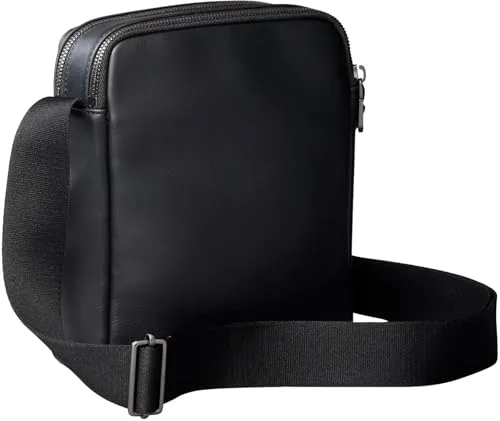 Calvin Klein ▫️ Mala a tiracolo para homem «Bold Reporter» com fecho de correr, Preto (Black), Tamanho único 4