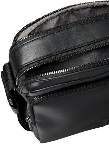 Calvin Klein ▫️ Mala a tiracolo para homem «Bold Reporter» com fecho de correr, Preto (Black), Tamanho único 5