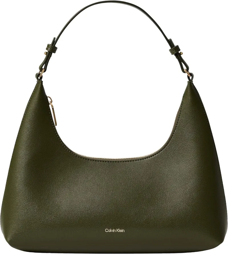Calvin Klein ▫️ Mala de ombro com logótipo em folha metálica Lv04f3272g - Mala transversal para mulher