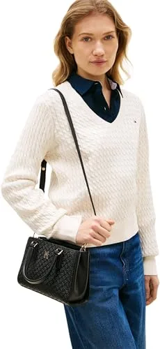 Tommy Hilfiger ▫️ Th Daily Mini Tote Mono Aw0aw18416 - Mala de mão para mulher 3