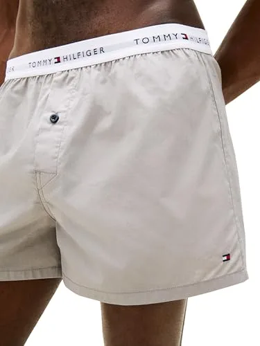 Tommy Hilfiger ▫️ 2p Woven Boxer Um0um03871 Cuecas tipo boxer para homem (conjunto de 2) 4