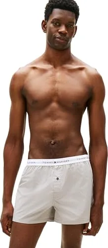 Tommy Hilfiger ▫️ 2p Woven Boxer Um0um03871 Cuecas tipo boxer para homem (conjunto de 2) 6