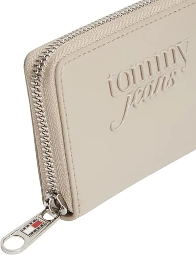 Tommy Jeans ▫️ Carteira para Mulher Must Small com detalhes característicos da marca, bege (Stone), tamanho único 4