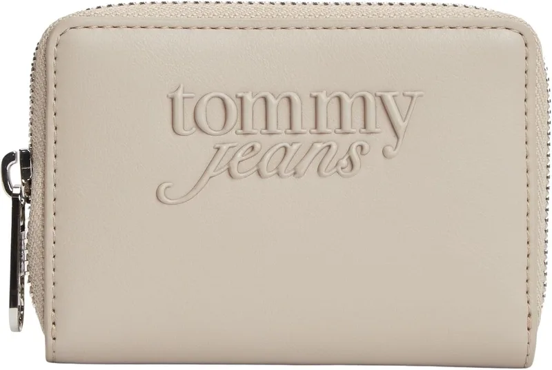 Tommy Jeans ▫️ Carteira para Mulher Must Small com detalhes característicos da marca, bege (Stone), tamanho único