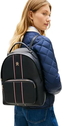 Tommy Hilfiger ▫️ Th Daily Backpack Corp AW0AW18851 - Mochila para mulher, cor azul (Space Blue), tamanho único 6