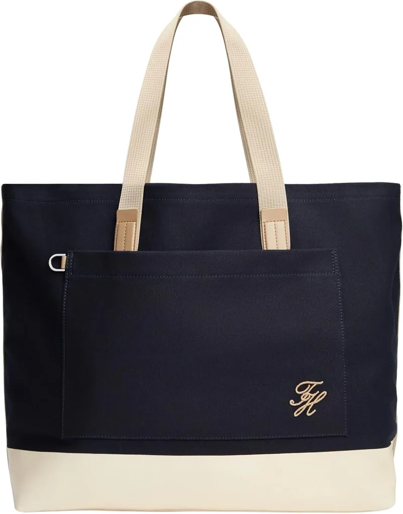 Tommy Hilfiger ▫️ TH Summer Canvas Tote Am0am14089, Bolsa de mão para homem, tamanho único
