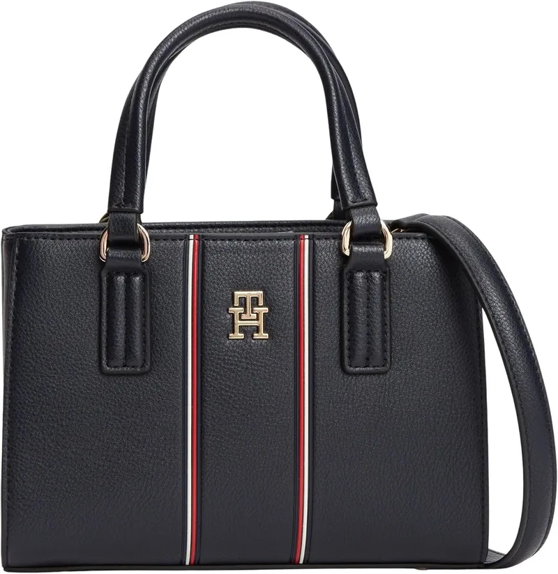 Tommy Hilfiger ▫️ Th Daily Mini Tote Corp AW0AW18642 - Mala tote para mulher, cor azul (Space Blue), tamanho único