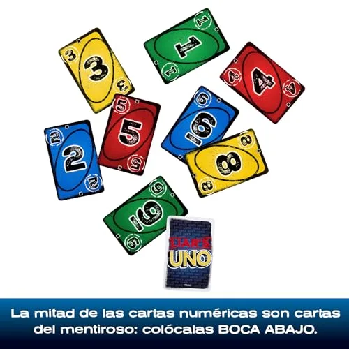 Mattel Games ▫️ Liar's UNO, Jogo de Cartas, 7+, 2-10 jogadores 4
