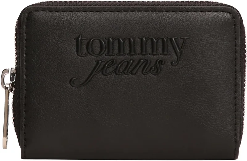 Tommy Jeans ▫️ Tjw Must Small Za AW0AW18445 - Carteira com fecho para mulher, cor preta (preto), tamanho único