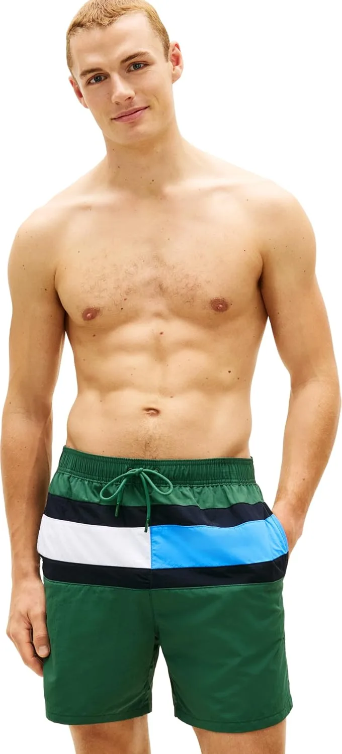 Tommy Hilfiger ▫️ Fato de banho masculino médio com cordão Um0um03474