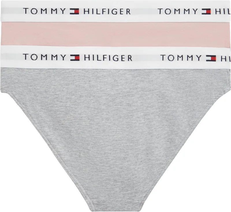 Tommy Hilfiger ▫️ Calcinha para meninas, embalagem de 2 com logótipo na cintura