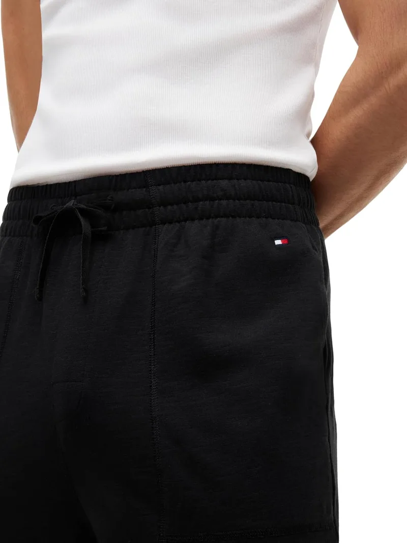 Tommy Hilfiger ▫️ Calças de pijama para homem em malha, modelo largo