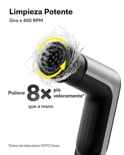 HOTO ▫️ Grip™ Escova Elétrica de Limpeza Doméstica, à prova de água IPX7, Escova Elétrica de Limpeza Leve (0,29 kg) com 6 cabeças, para limpeza da cozinha, louça, bancada, grelha, placa de cozinha e azulejos 2