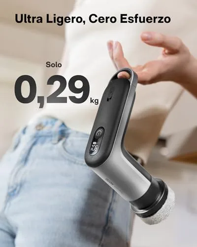 HOTO ▫️ Grip™ Escova Elétrica de Limpeza Doméstica, à prova de água IPX7, Escova Elétrica de Limpeza Leve (0,29 kg) com 6 cabeças, para limpeza da cozinha, louça, bancada, grelha, placa de cozinha e azulejos 6