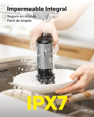 HOTO ▫️ Grip™ Escova Elétrica de Limpeza Doméstica, à prova de água IPX7, Escova Elétrica de Limpeza Leve (0,29 kg) com 6 cabeças, para limpeza da cozinha, louça, bancada, grelha, placa de cozinha e azulejos 7