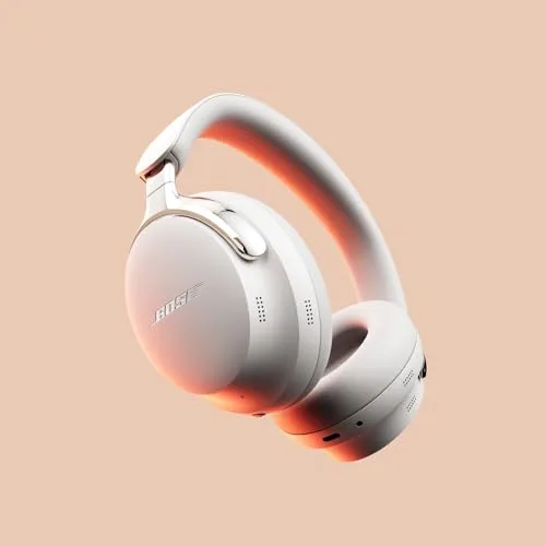 Bose ▫️ QuietComfort Ultra Bluetooth (2.ª geração) Auscultadores sem fios com arnês, Áudio Espacial, cancelamento de ruído com microfone, até 30 horas de reprodução, Branco Fumado 2