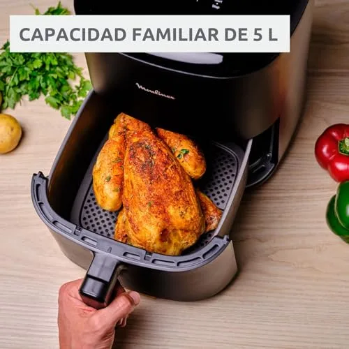 Moulinex ▫️ Easy Fry Max 5L, Fritadeira de ar quente, inclui pinças 3