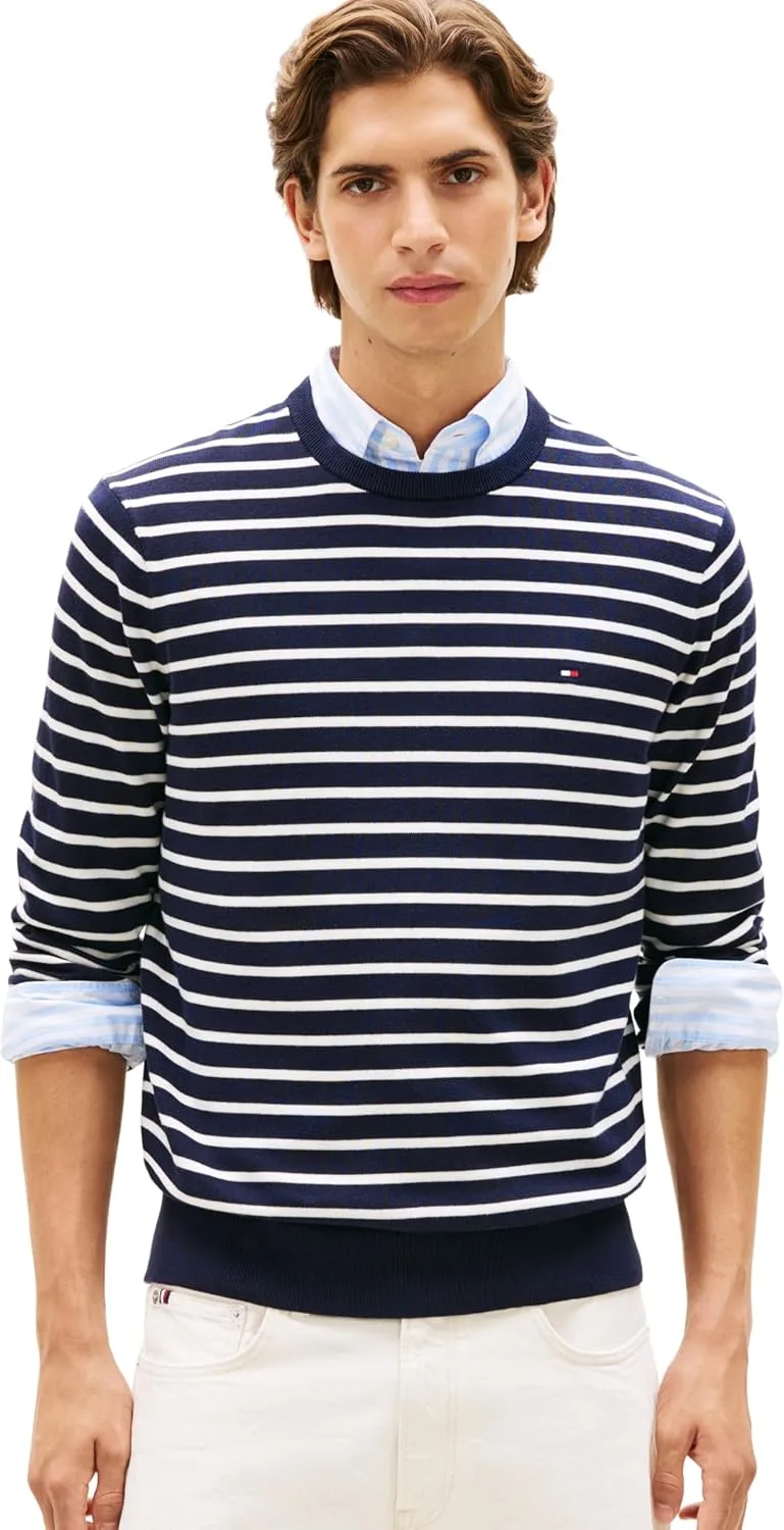 Tommy Hilfiger ▫️ Camisola para homem Essential Cotton com gola redonda