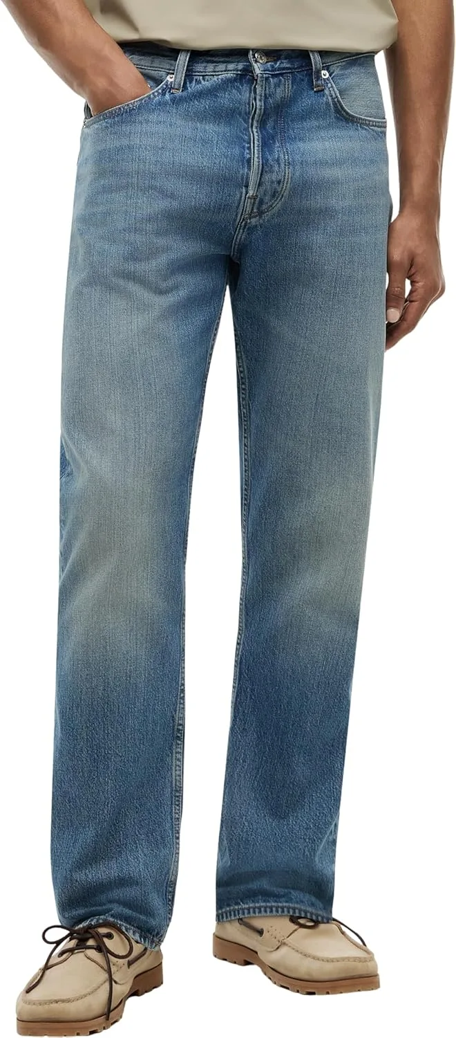 Tommy Hilfiger ▫️ Relaxed Straight River Ken Blue Mw0mw42330 - Calças largas para homem