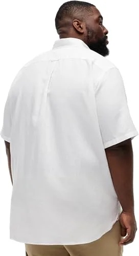 Tommy Hilfiger ▫️ BT-cl Linen BLND Solid SS RF S-b Mw0mw44062 Camisa de manga curta para homem 3