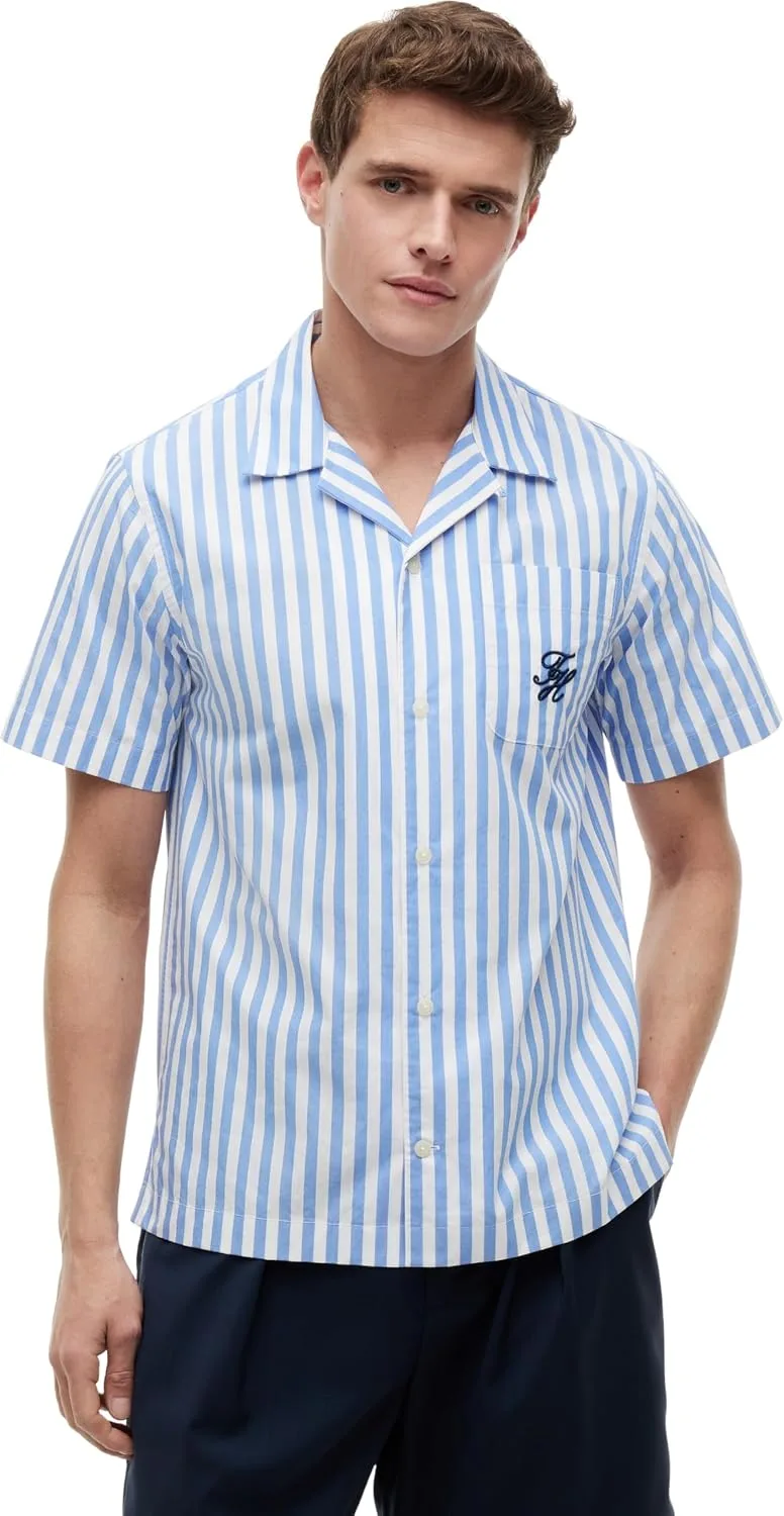 Tommy Hilfiger ▫️ Papertouch Pop STP Sslv Swimshop Mw0mw42986 Outras Camisas de Homem