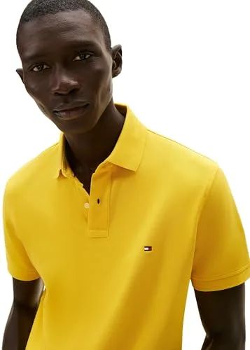 Tommy Hilfiger ▫️ Polo de manga curta para homem 1985, corte regular 4