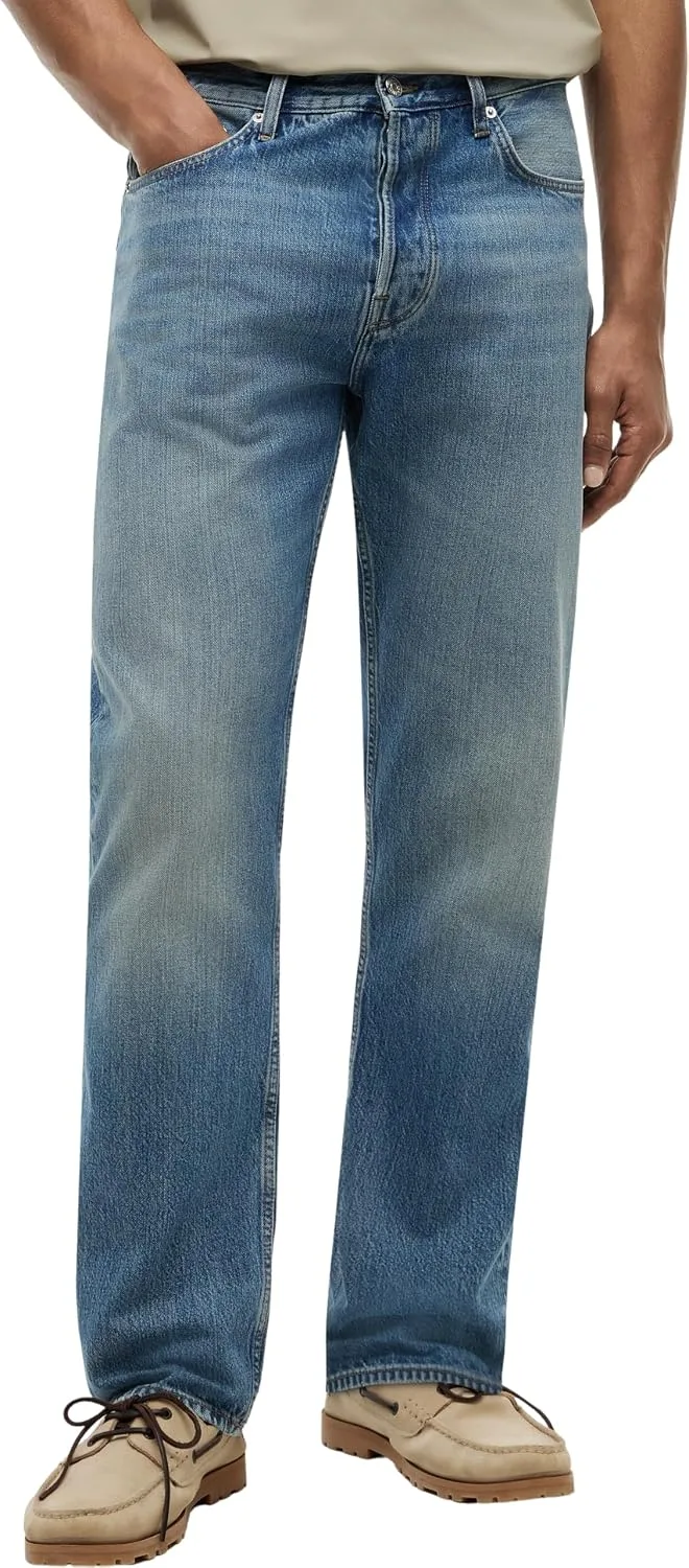 Tommy Hilfiger ▫️ Relaxed Straight River Ken Blue Mw0mw42330 - Calças largas para homem