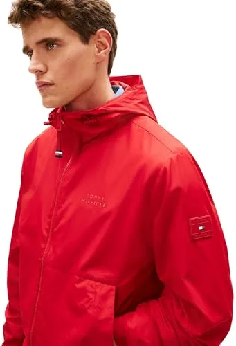 Tommy Hilfiger ▫️ Casaco cortavento desportivo com capuz da marca para homem 4