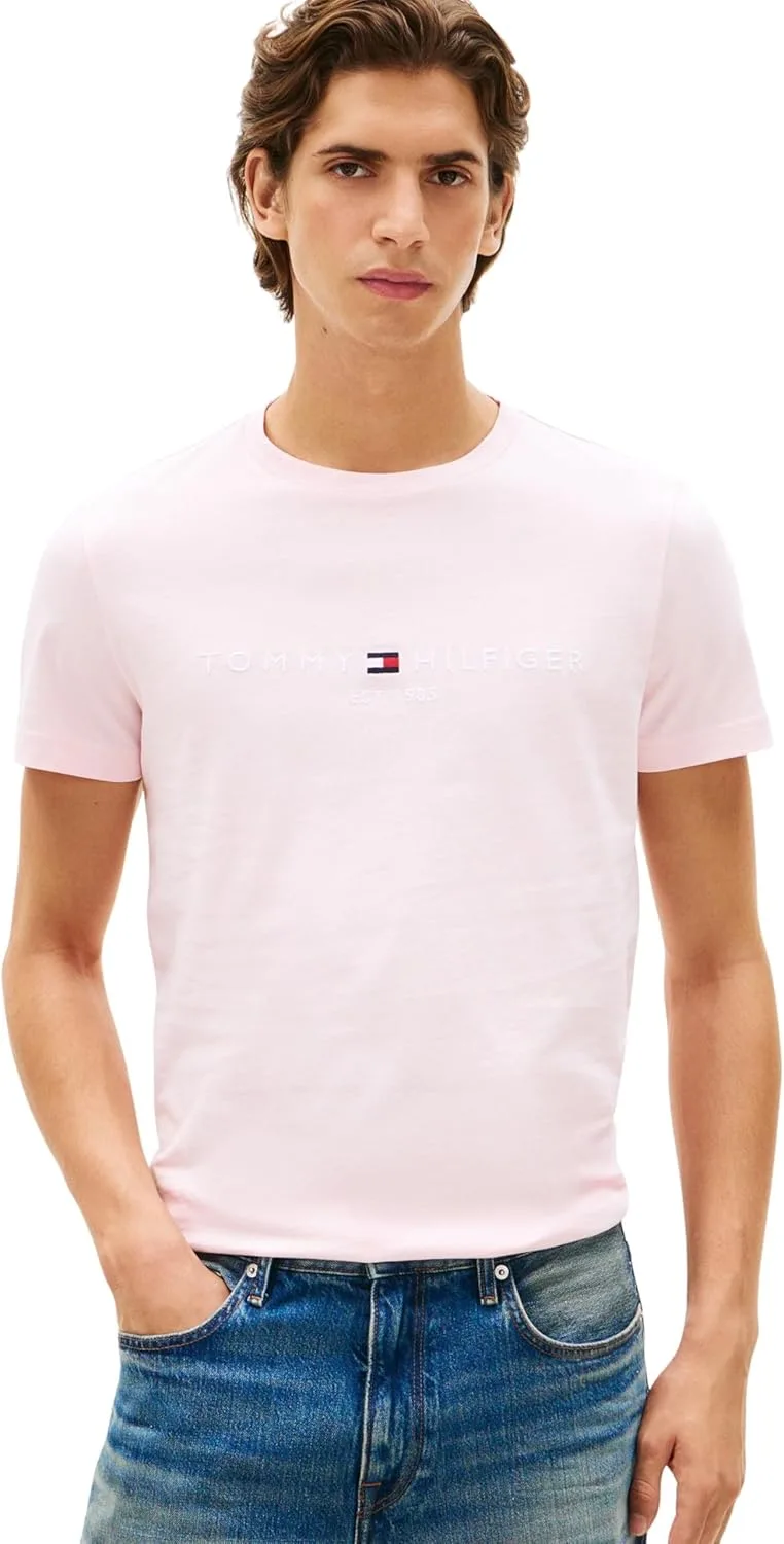 Tommy Hilfiger ▫️ T-Shirt para homem com gola redonda e logótipo Tommy
