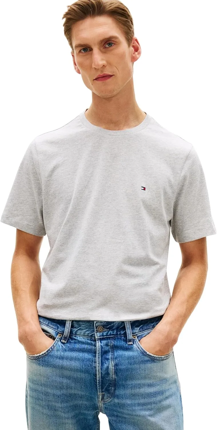Tommy Hilfiger ▫️ Camiseta de manga curta para homem Seasonal Solid tee com gola redonda