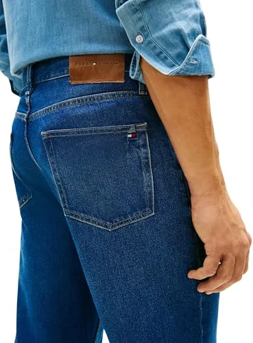 Tommy Hilfiger ▫️ Relaxed Straight River Ike Blue Mw0mw42328 - Calças largas para homem 4