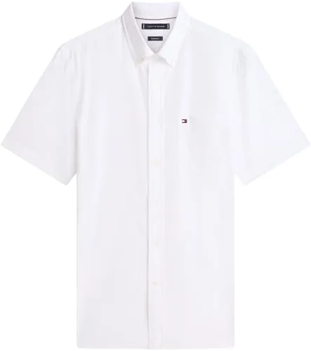 Tommy Hilfiger ▫️ Camisa Seersucker Solid SS RF Mw0mw38570 de manga comprida para homem (pacote de 1) 6