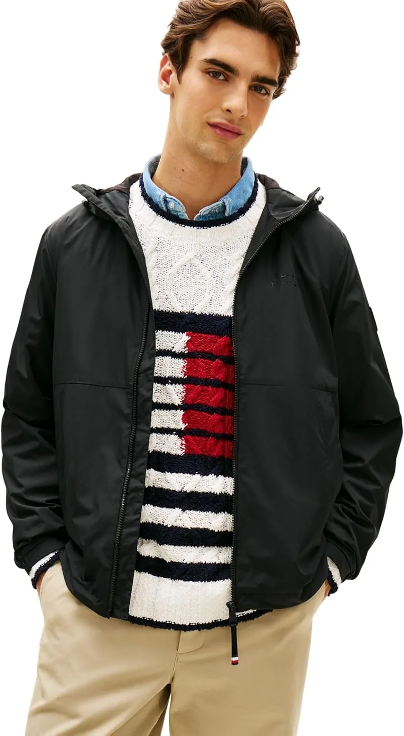 Tommy Hilfiger ▫️ Casaco desportivo com capuz para homem, de marca