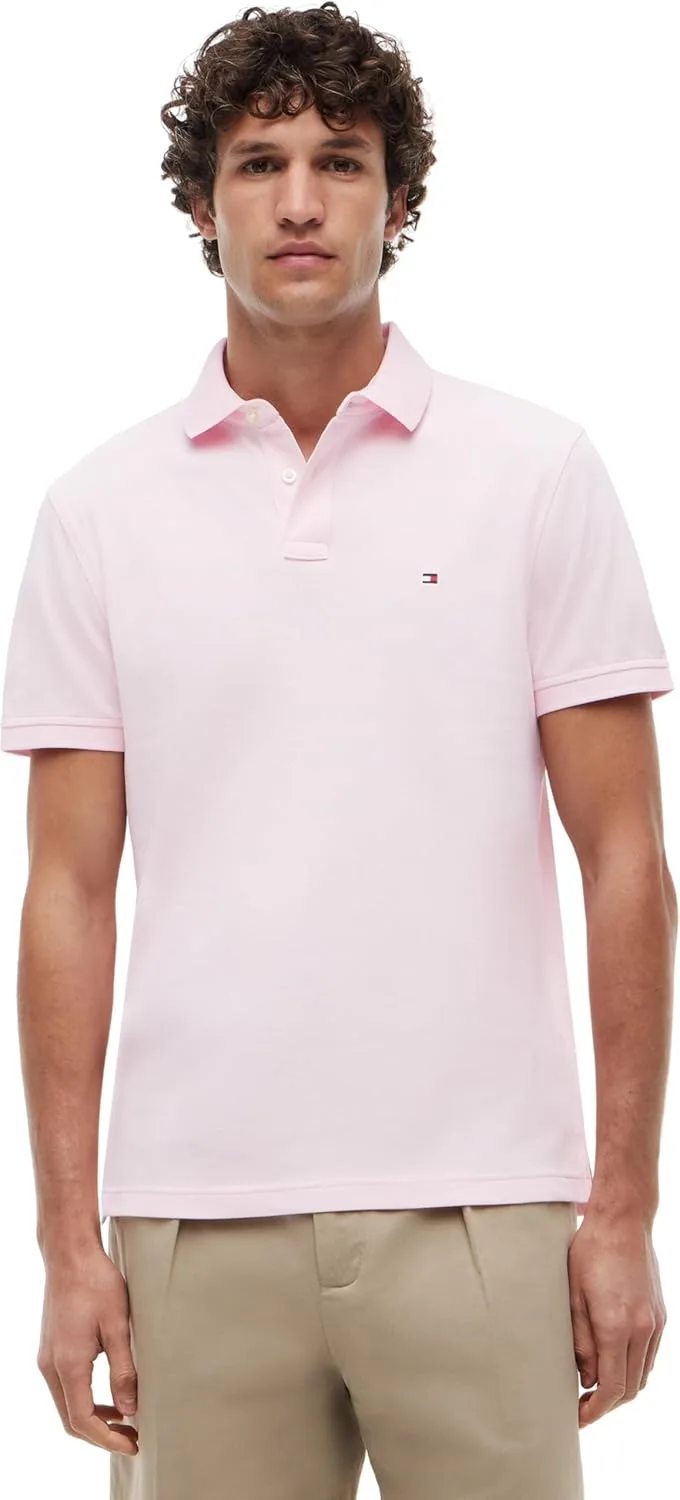 Tommy Hilfiger ▫️ Polo de manga curta para homem 1985, corte regular