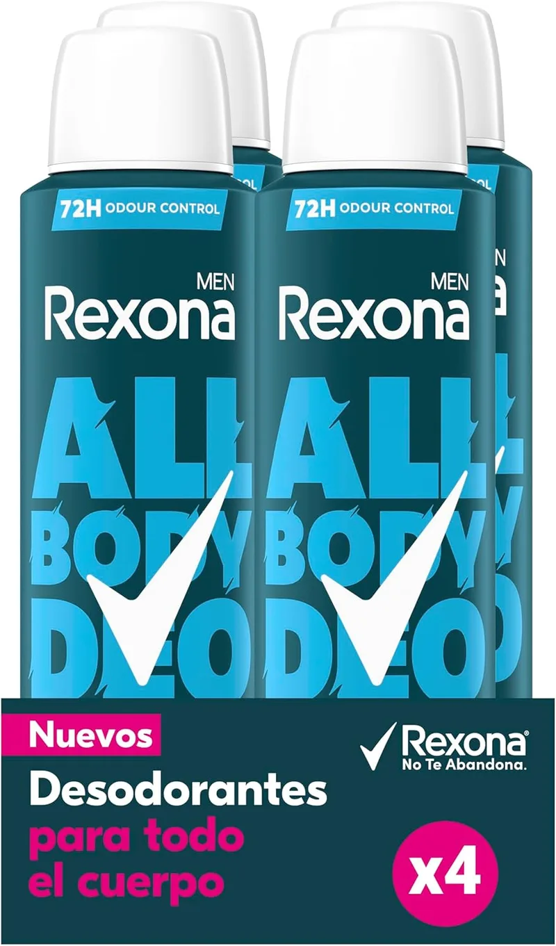 Rexona ▫️ All Over Body Ocean Rush Spray 150 ml (Embalagem de 4)