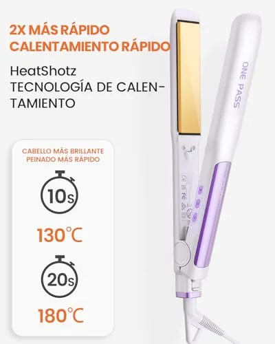 Faszin ▫️ Alisador de Cabelo Profissional 2 em 1, Titânio Iónico, Ecrã LCD de 20s 3